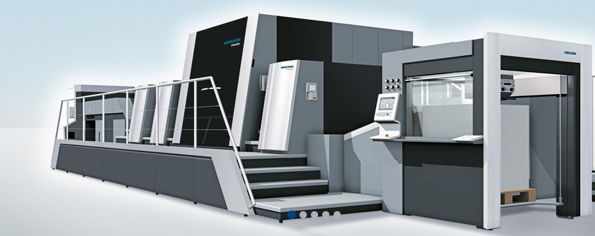 High productivity printing press installation with operator control steps